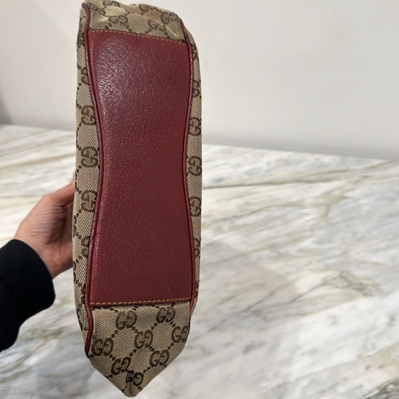 GUCCI HANDBAG NEAUTRAL/WINE **AUTHENTIC** - Picture 5 of 5